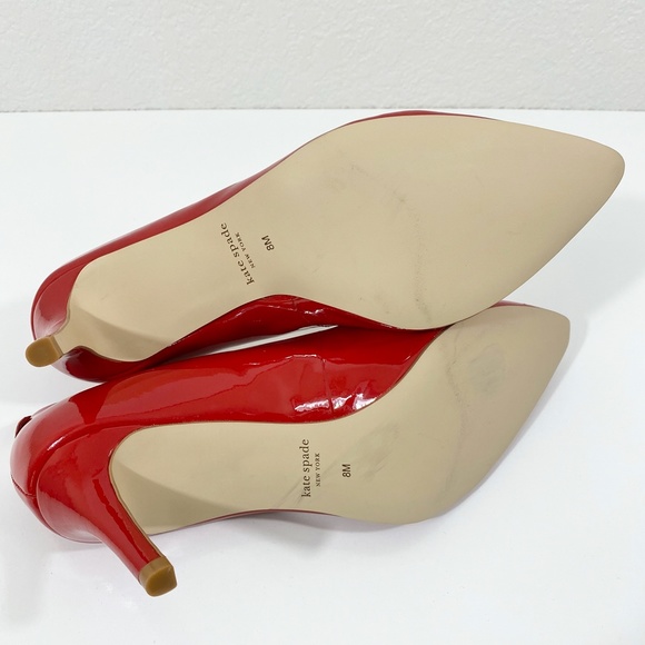 NEW Kate Spade VIDA Red Patent Leather Heels - Picture 10 of 10